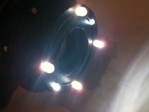 Ringlicht in Betrieb